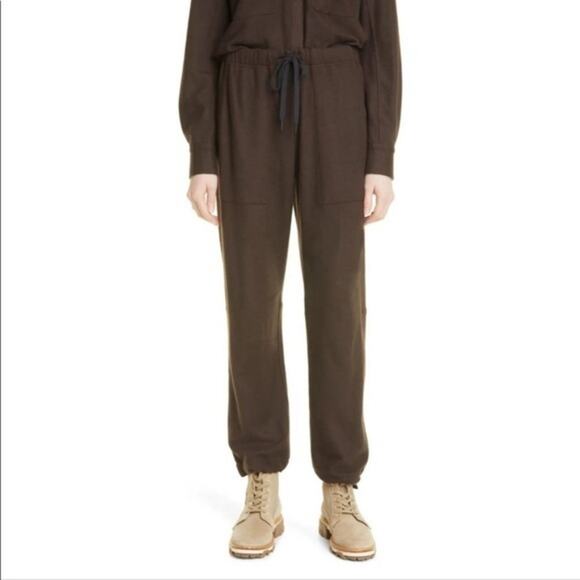 Rag & Bone Andre Wool Sweatpants in Chocolate Brown Large NWOT - Picture 1 of 7